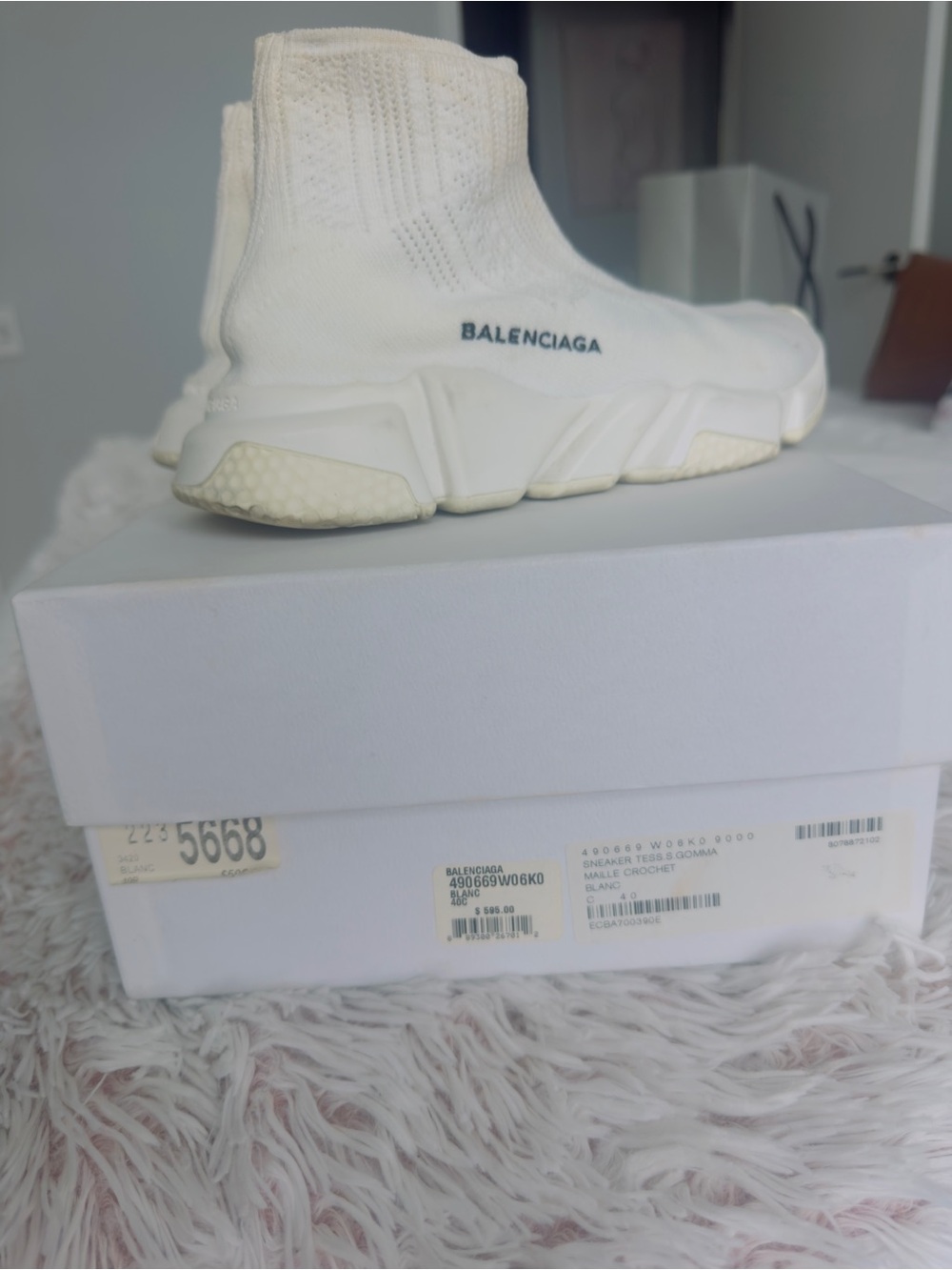 Balenciaga Off-White Speed Trainer Sock Sneaker